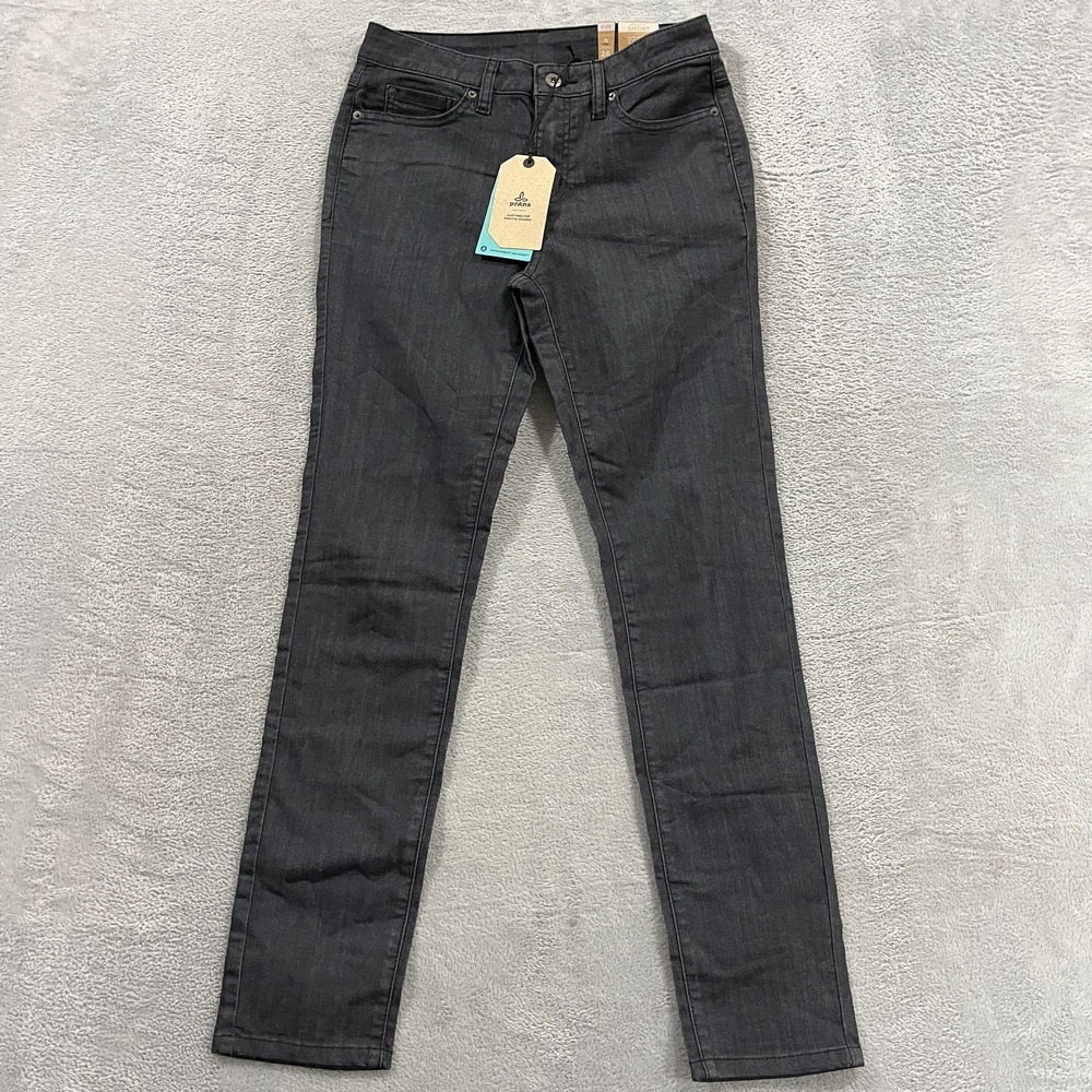 Prana Kayla High Rise Skinny Leg Jeans Womens 2 Black Denim Cotton‎ Slim Fit